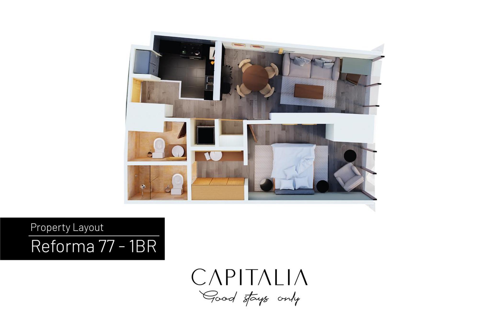Capitalia - Apartments - Reforma Centro Mexico By Værelse billede